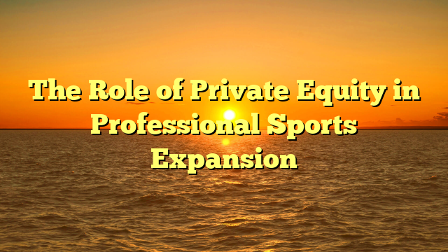 The Role of Private Equity in Professional Sports Expansion